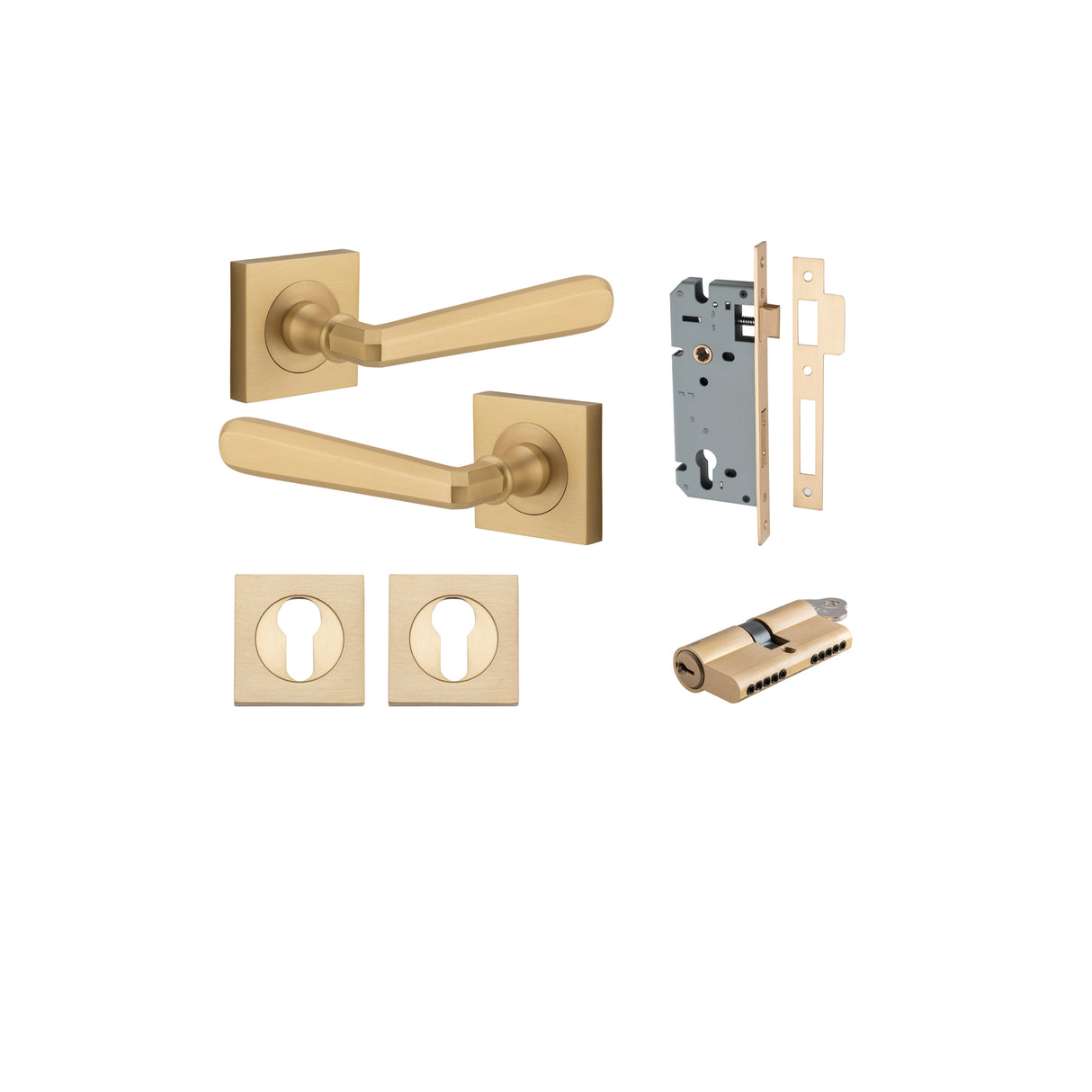 Iver Copenhagen Square Rose Lever Set - Complete Kits