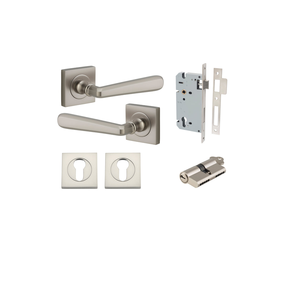 Iver Copenhagen Square Rose Lever Set - Complete Kits