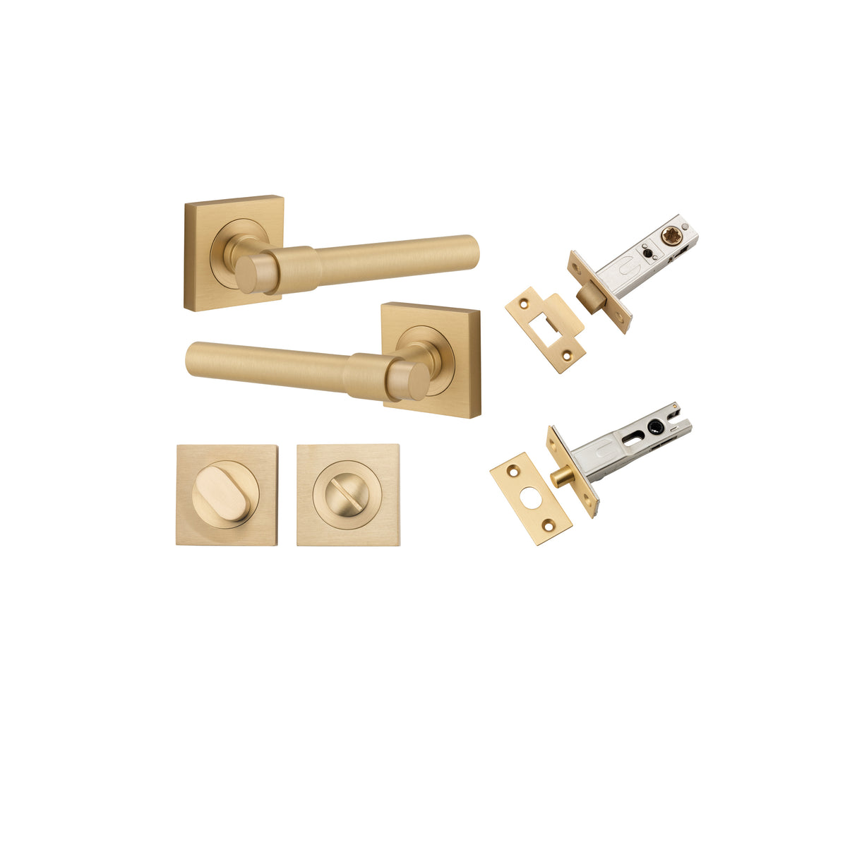 Iver Helsinki Square Rose Lever Set - Complete Kits