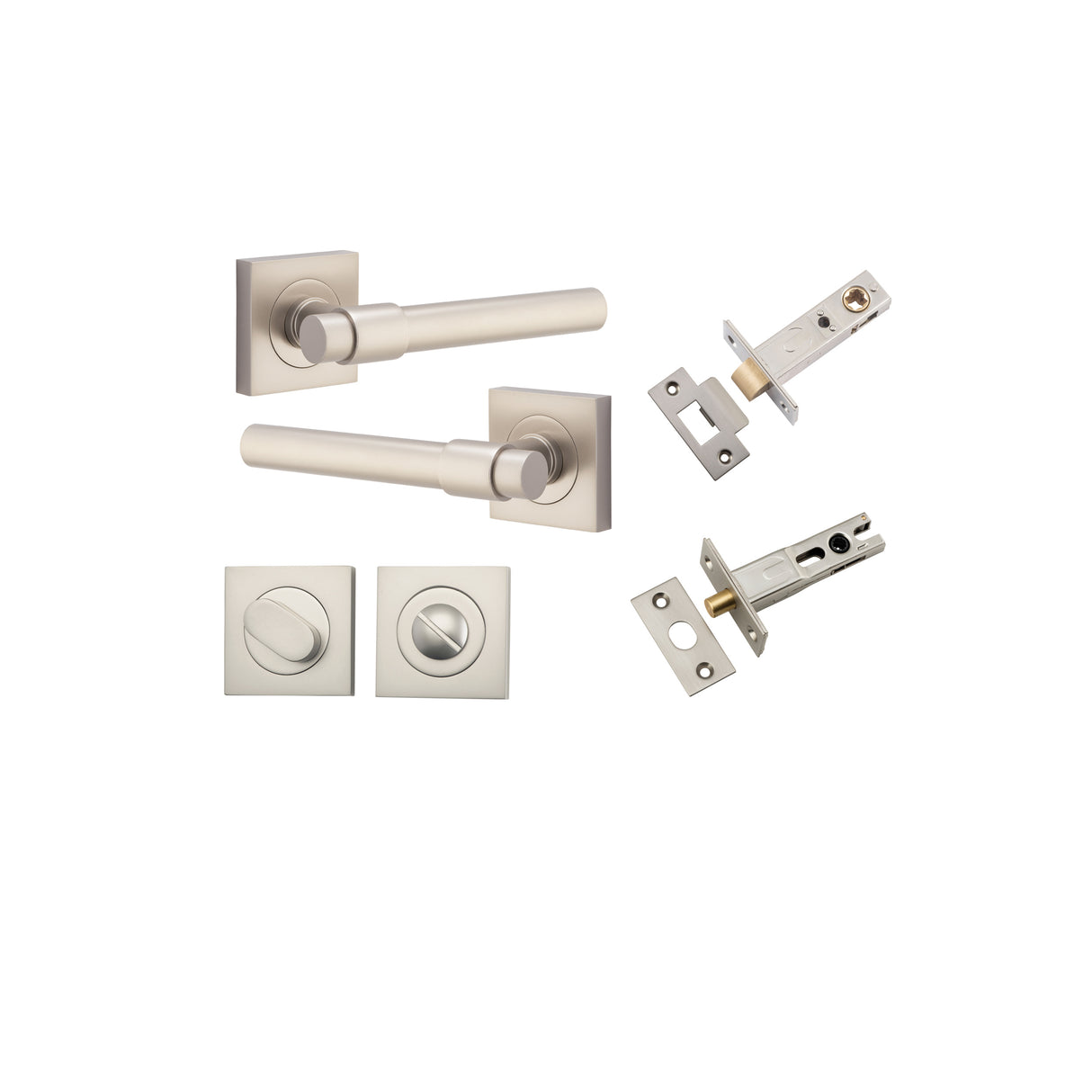 Iver Helsinki Square Rose Lever Set - Complete Kits