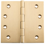 Tradco Fixed Pin Hinge Unlacquered Satin Brass 100 x 100mm