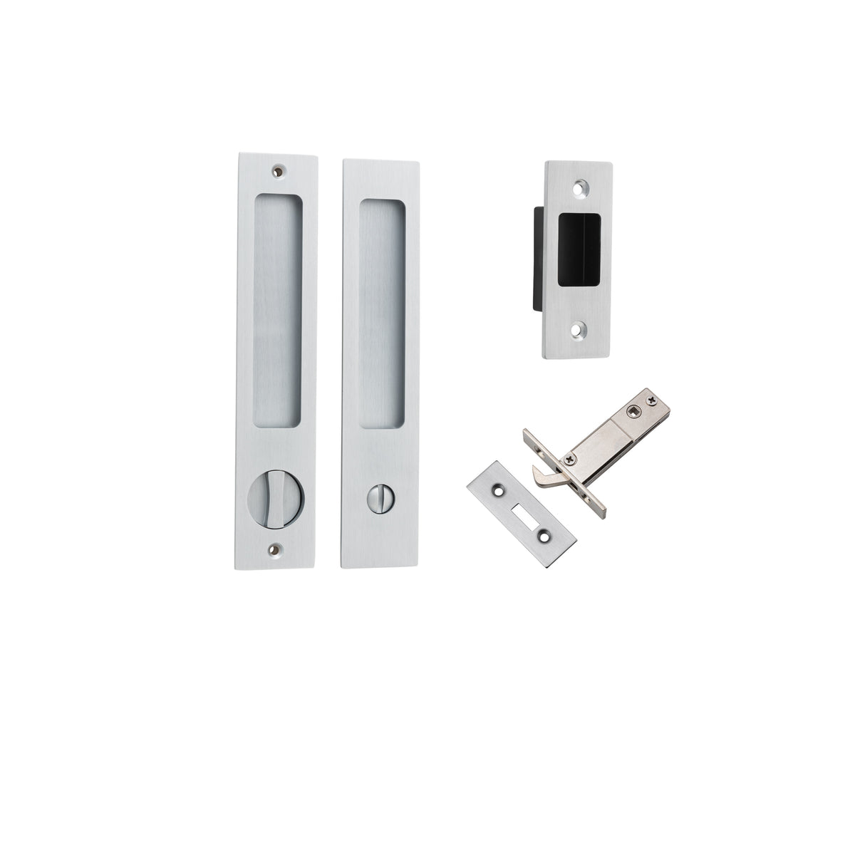 Iver Rectangular Sliding Door Pull Kit – Passage, Privacy & Entrance