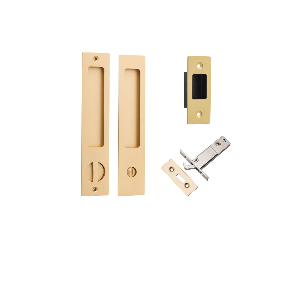 Iver Rectangular Sliding Door Pull Kit – Passage, Privacy & Entrance