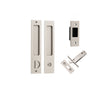 Iver Rectangular Sliding Door Pull Kit, Satin Nickel, Privacy Locking