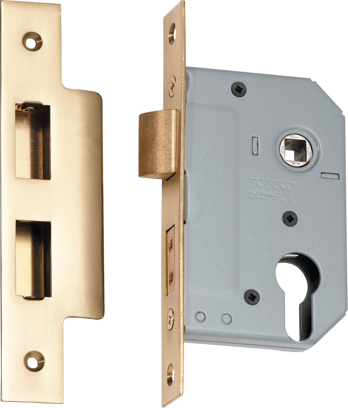 Tradco Euro Mortice Lock Polished Brass 46mm