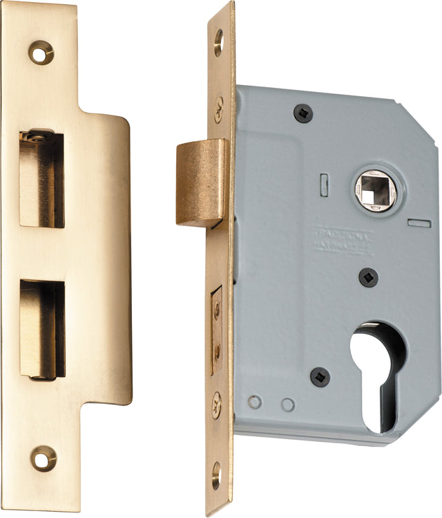 Tradco Euro Mortice Lock Polished Brass 46mm