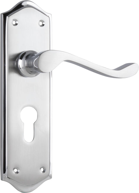 Tradco Henley Euro Lever, Satin Chrome