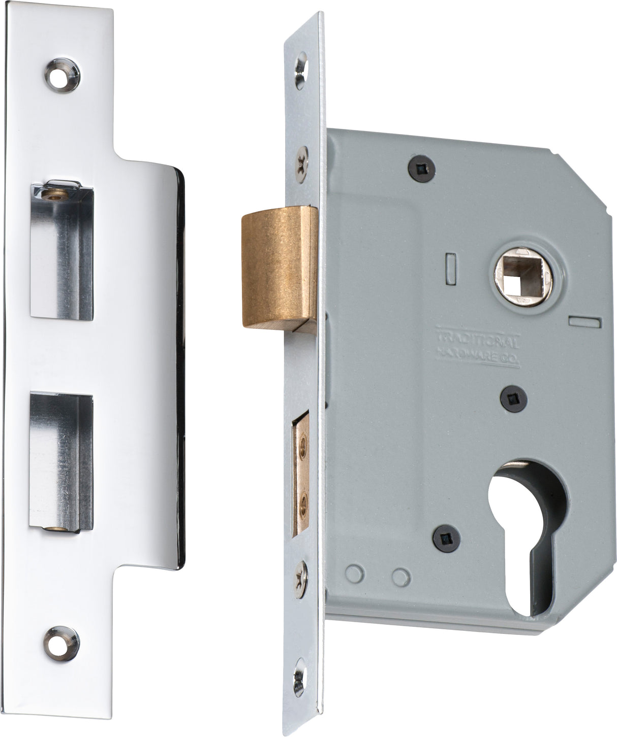 Tradco Euro Mortice Lock Chrome Plated 46mm