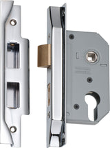 Tradco Rebated Euro Mortice Lock Chrome Plated 46mm