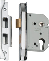 Tradco Rebated Euro Mortice Lock Chrome Plated 57mm