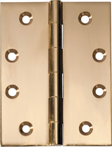 Tradco Fixed Pin Hinge Polished Brass 100 x 75mm