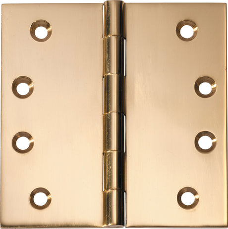 Tradco Fixed Pin Hinge Polished Brass 100 x 100mm