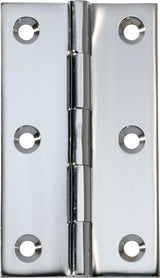 Tradco Fixed Pin Hinge Chrome Plated / Polished Chrome 89 x 50mm