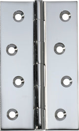 Tradco Fixed Pin Hinge Chrome Plated / Polished Chrome 100 x 60mm