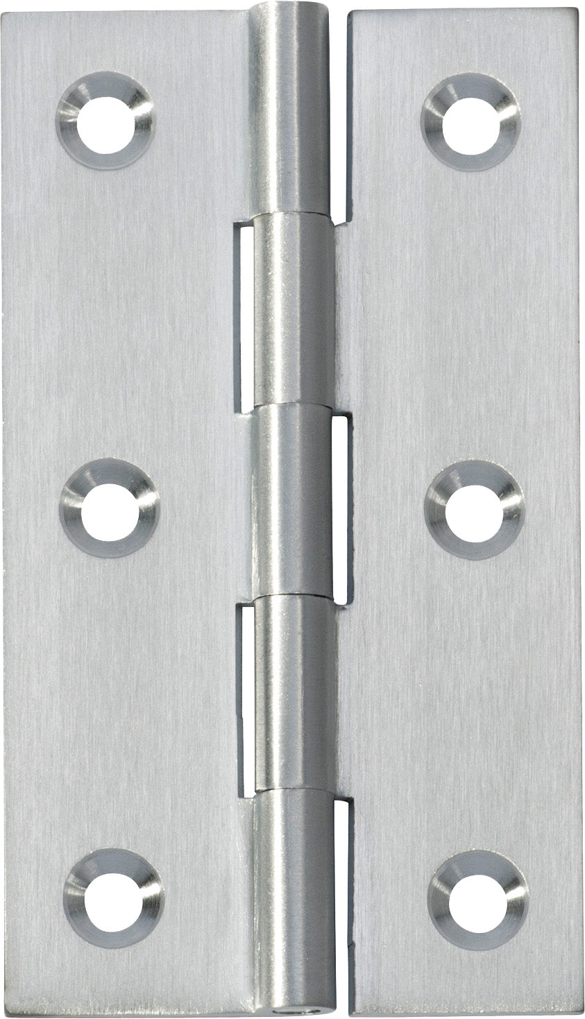 Tradco Fixed Pin Hinge Satin Chrome / Brushed Chrome 89 x 50mm