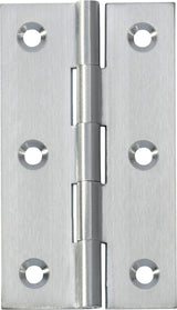 Tradco Fixed Pin Hinge Satin Chrome / Brushed Chrome 89 x 50mm