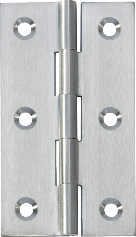 Tradco Fixed Pin Hinge Satin Chrome / Brushed Chrome 89 x 50mm