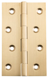 Tradco Fixed Pin Hinge Satin Brass / Brushed Brass 100 x 60mm