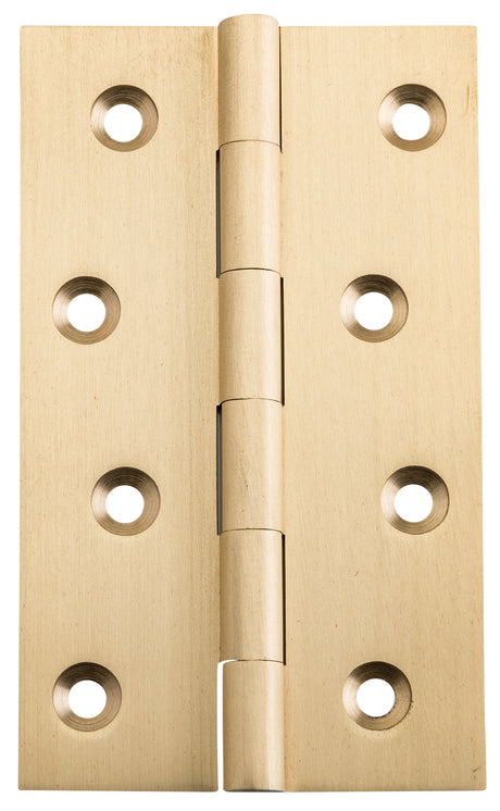 Tradco Fixed Pin Hinge Satin Brass / Brushed Brass 100 x 60mm