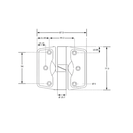 Metlam 301 Concealed Fix Gravity Hinge – Satin Chrome Plate – 2