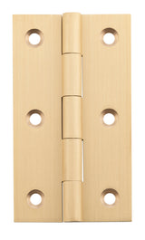 Tradco Fixed Pin Hinge Satin Brass / Brushed Brass 89 x 50mm