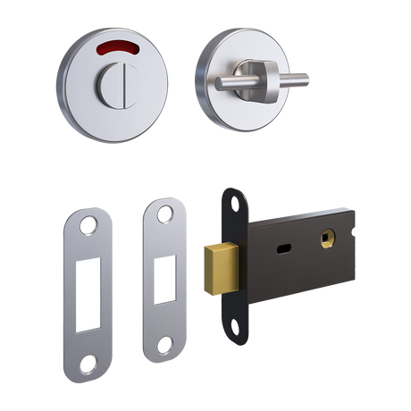 Metlam 400A Morticed Lock & Indicator Set – Satin Stainless Steel
