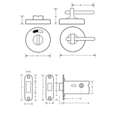 Metlam 400A Offset Morticed Lock & Indicator Set – Satin Stainless Steel – 2