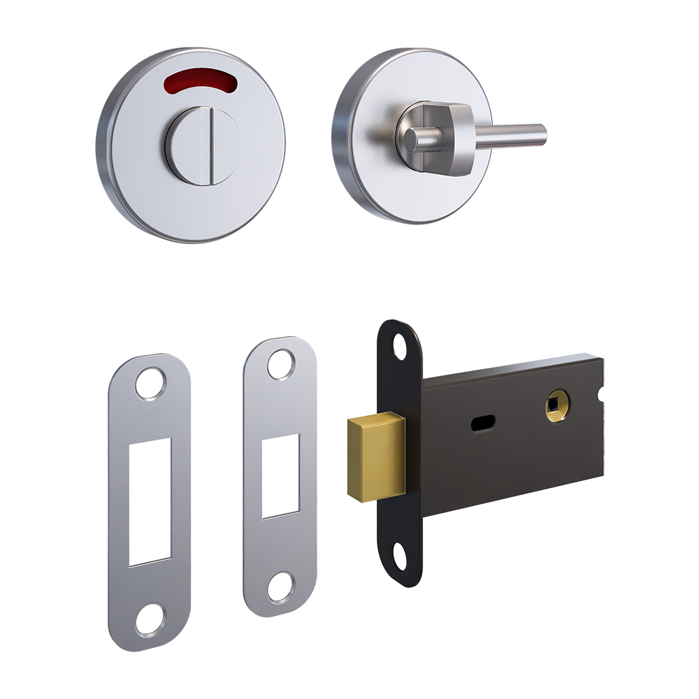 Metlam 400A Offset Morticed Lock & Indicator Set – Satin Stainless Steel