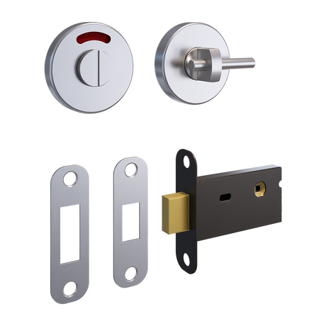 Metlam 400A Offset Morticed Lock & Indicator Set – Satin Stainless Steel