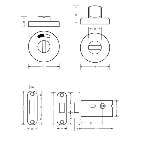 Metlam 400 Morticed Lock & Indicator Set – Satin Stainless Steel – 2