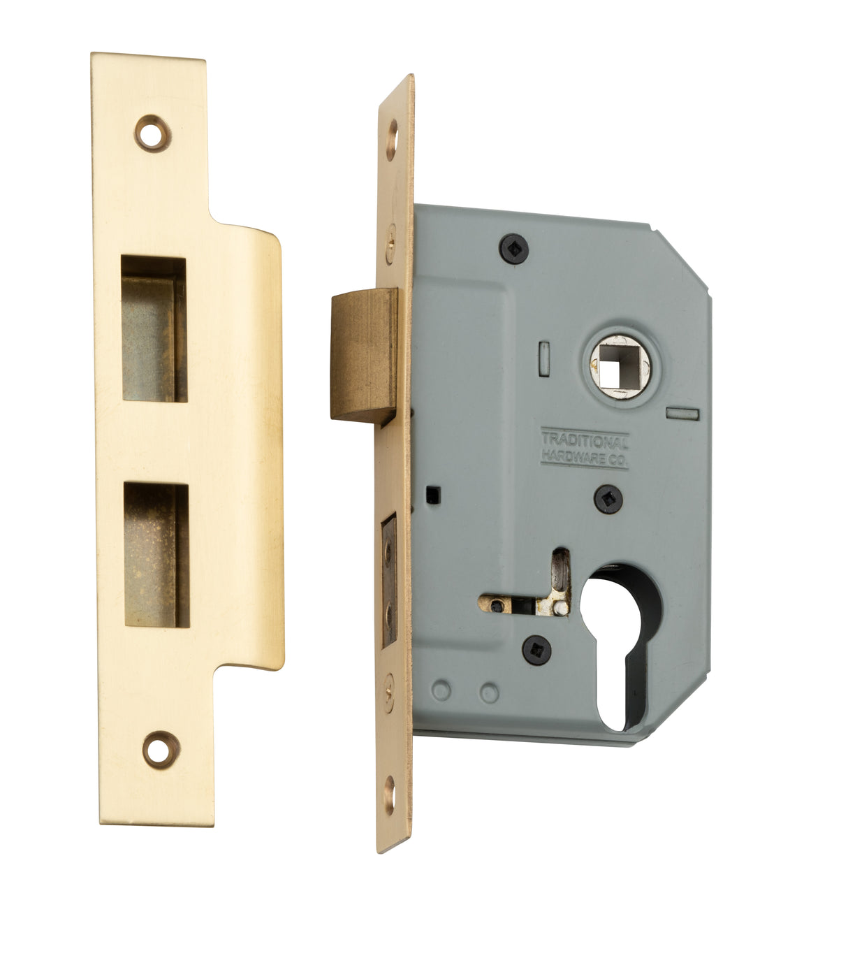 Tradco Euro Mortice Lock Satin Brass 46mm