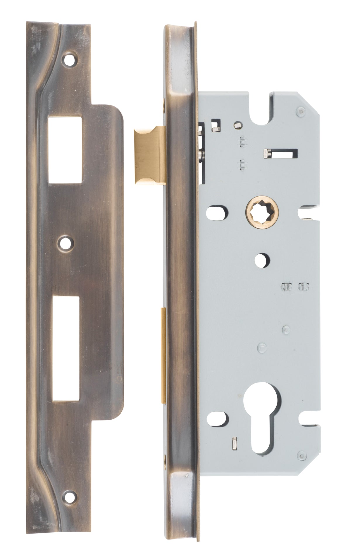 Iver Rebated 85mm Euro Mortice Lock Polished Chrome, 45mm