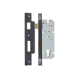 Iver Rebated 85mm Euro Mortice Lock Matt Black, 45mm