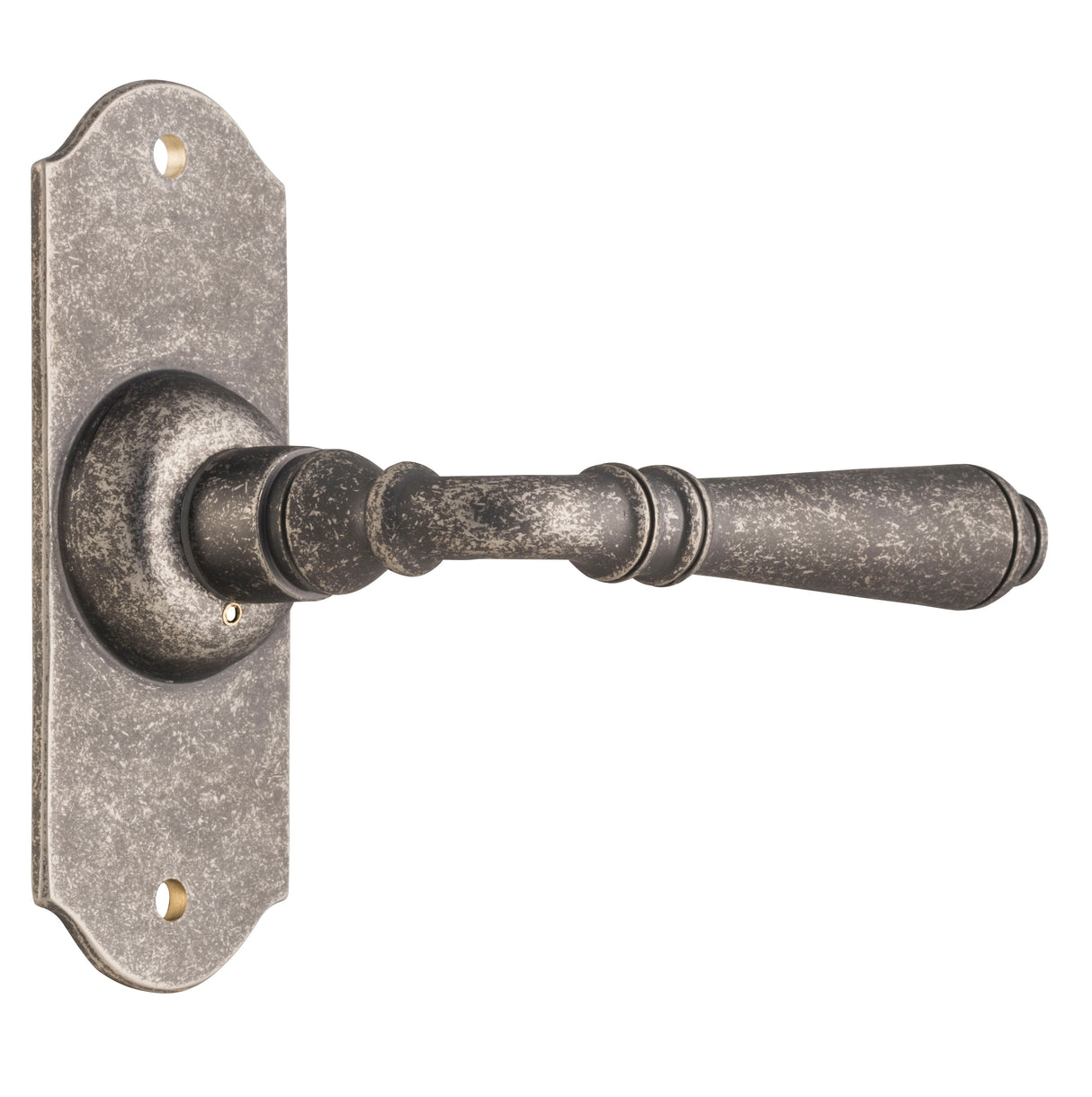 Tradco Reims Lever Short Plate, Rumbled Nickel, Passage