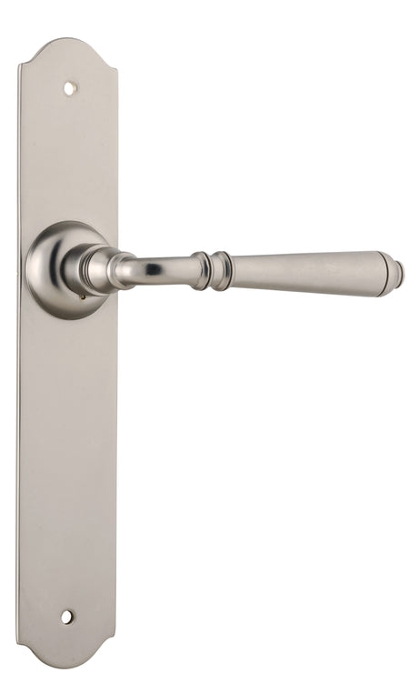 Tradco Reims Lever Long Plate, Satin Nickel, Passage