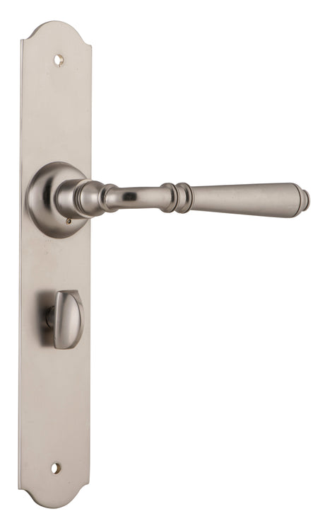 Tradco Reims Lever Long Plate, Satin Nickel, Privacy