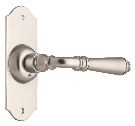 Tradco Reims Lever Short Plate, Satin Nickel, Passage