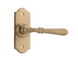 Tradco Reims Lever Short Plate, Satin Brass, Passage