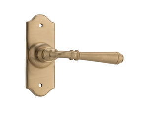 Tradco Reims Lever Short Plate, Satin Brass, Passage
