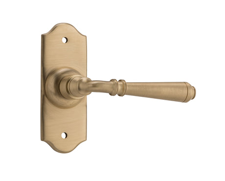 Tradco Reims Lever Short Plate, Satin Brass, Passage