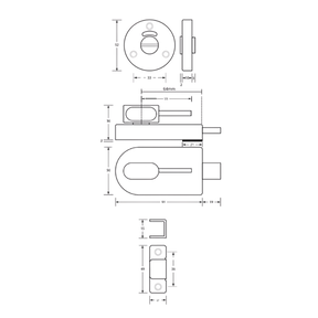 Metlam 700 Series Ambulant Lock & Indicator Set with Bumper – Satin Stainless Steel
