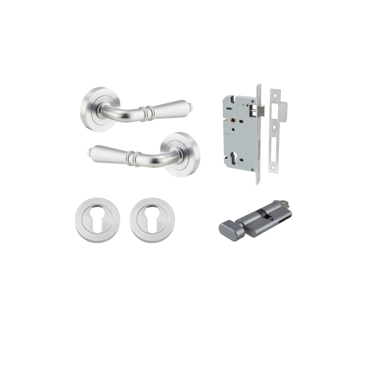 Iver Sarlat Round Rose Lever Set - Complete Kits