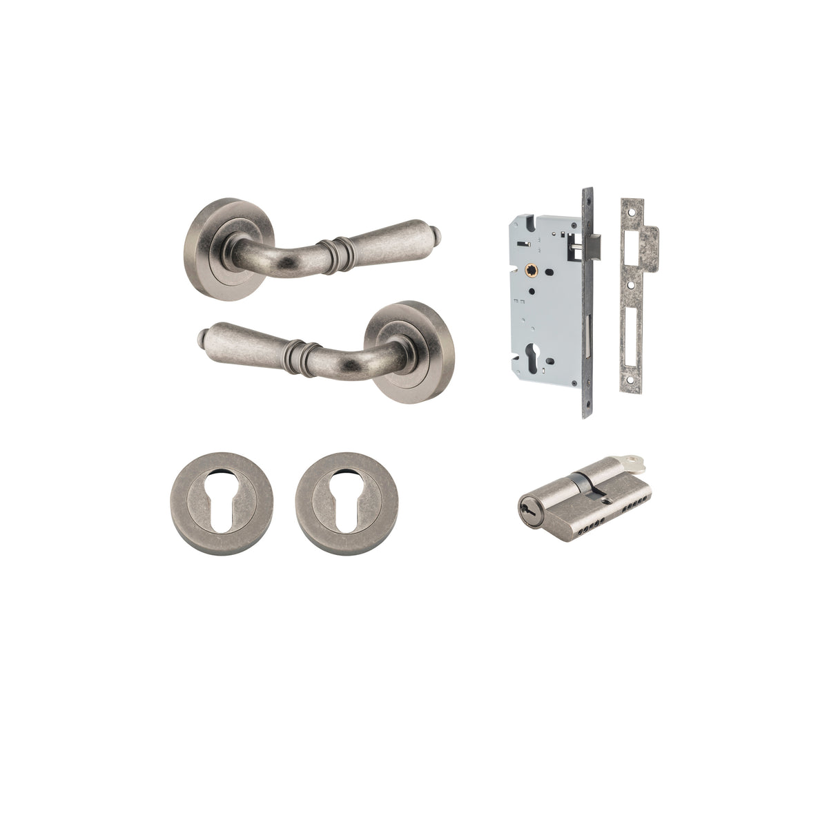 Iver Sarlat Round Rose Lever Set - Complete Kits