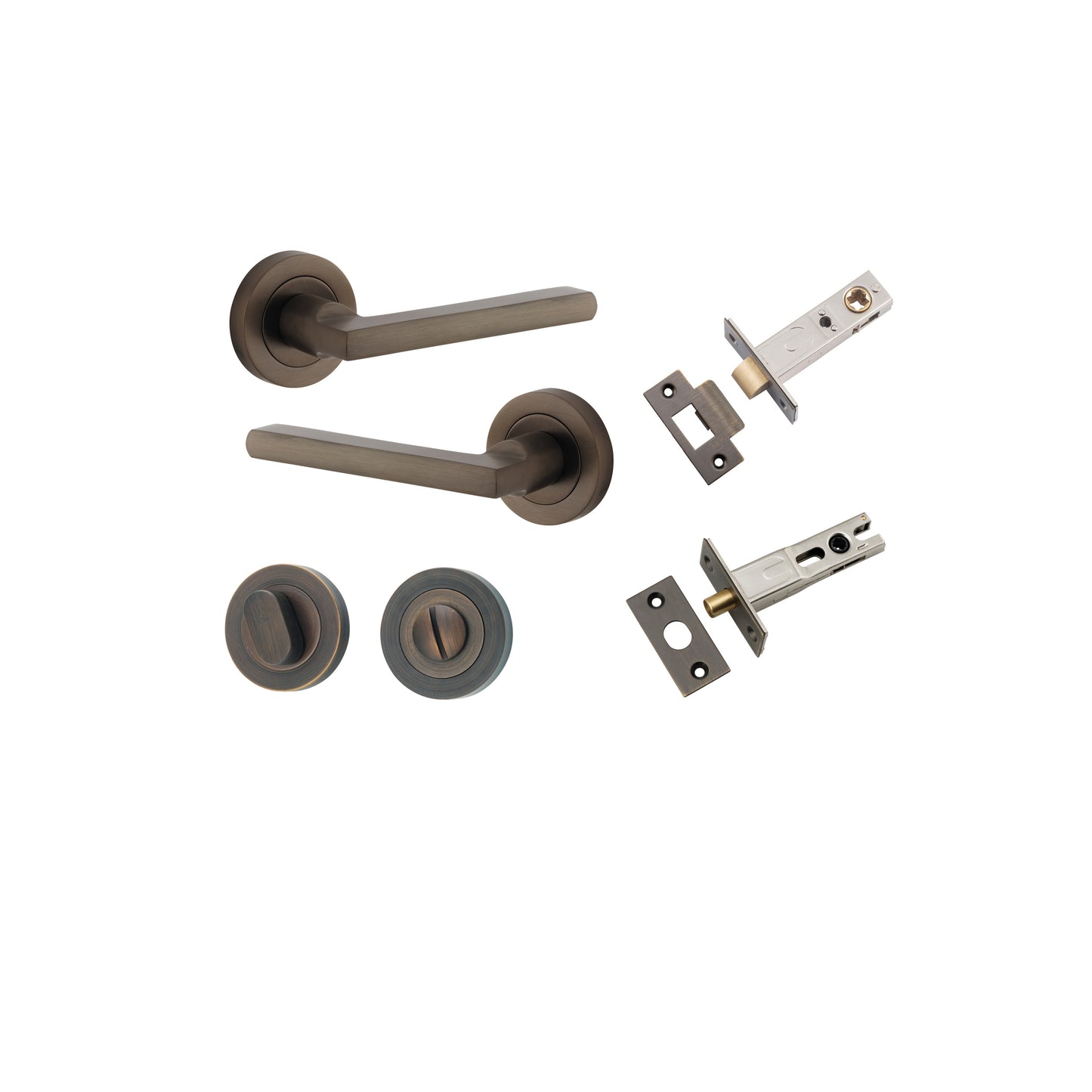 Iver Baltimore Round Rose Lever Set
