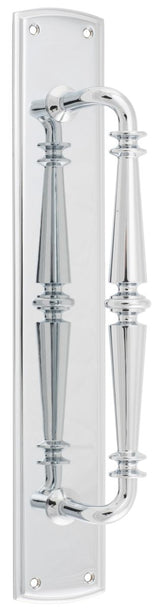 Iver Sarlat Pull Handle on Backplate 257mm Polished Brass