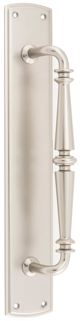 Iver Sarlat Pull Handle on Backplate 257mm Polished Nickel