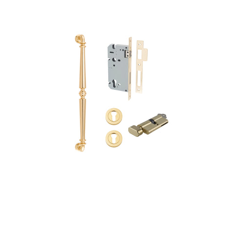 Iver Sarlat Pull Handle Entrance Kit, 450mm, Polished Brass