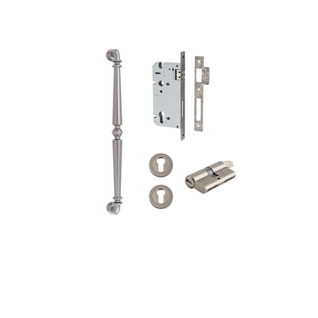 Iver Sarlat Pull Handle Entrance Kit, 450mm, Distressed Nickel