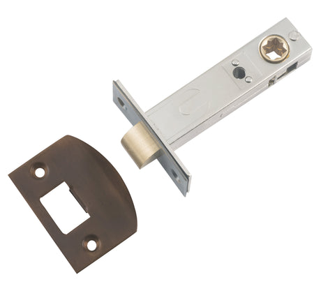 Tradco Split Cam Tubular Latch, Antique Brass, 70mm
