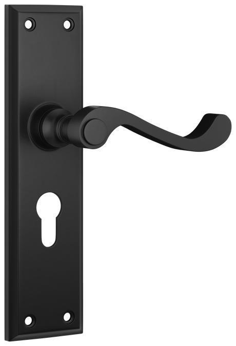 Tradco Milton Lever, Matt Black, Euro